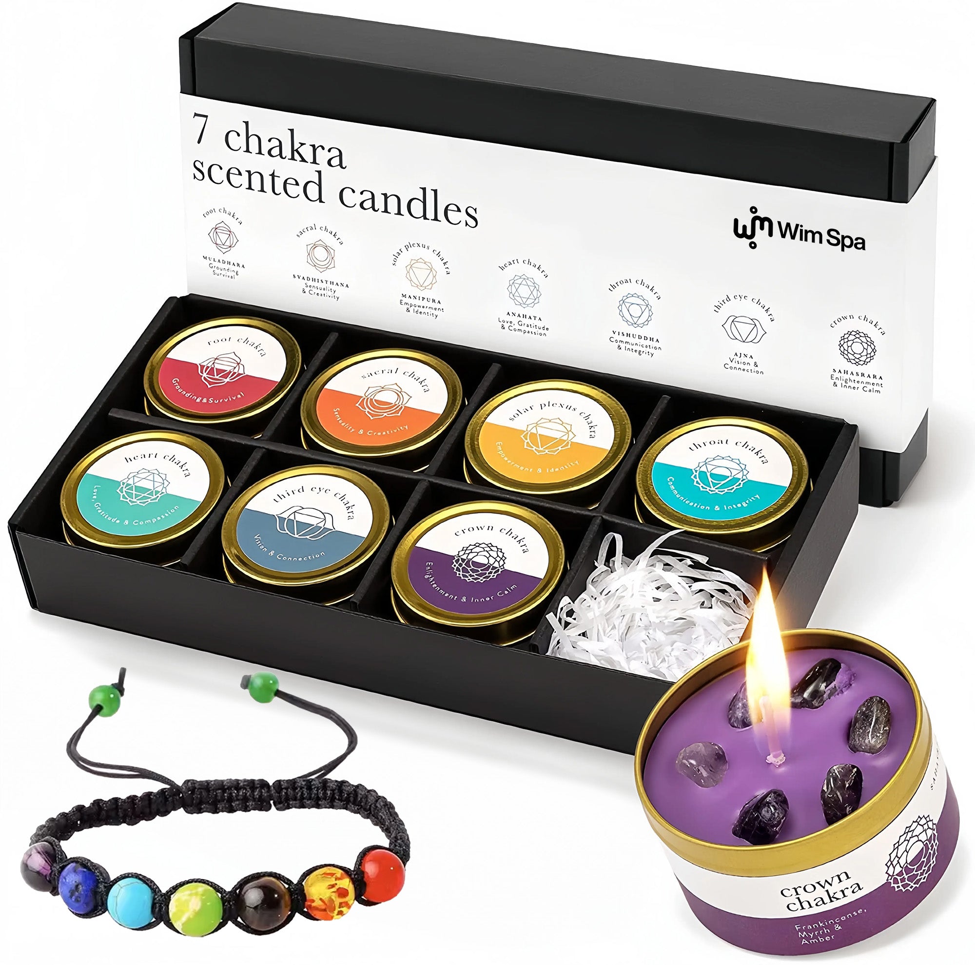 7 Chakra Candle Gift Set